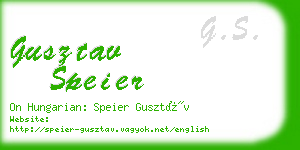 gusztav speier business card